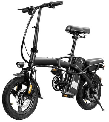 48V Klapp-E-Bike — Duale Scheibenbremsen, Lithium-Akku-Unterstützung, Federung Aus Karbonstahl, Langstrecken-Pendlerfahrzeug, Elektro-Pendlerfahrrad Für Erwachsene Und Jugendliche 10.4A
