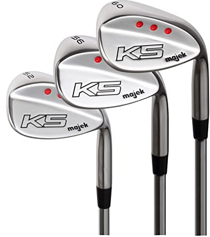 Majek Petite Ladies Senior Golf Wedge Set: 52 GW, 56 SW, 60 LW - Right Handed, Ladies Flex Steel Shaft (Petite - 5' to 5'3), Arthritic Grip