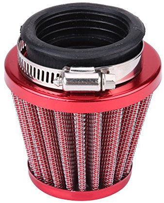 Keenso Motorrad Luftfilter, ATV 44mm Eisen + Kunststoff Luftfilter für GY6 ATV Quad 4 Wheeler Go Kart Scooter Moped (Rot)