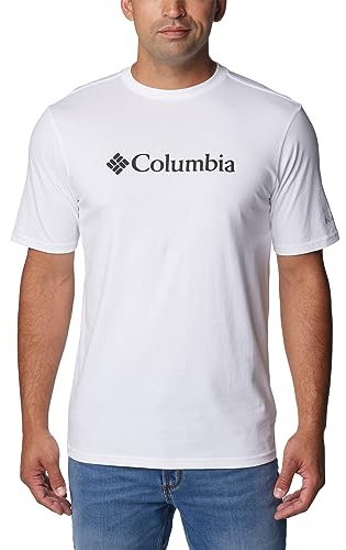 Columbia CSC Basic Logo Short Sleeve, Camiseta De Manga Corta para Hombre, White, Talla XXL