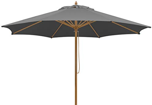 Schneider Sonnenschirm Malaga, anthrazit, 300 cm rund, 614-15, Gestell Alu/Stahl, Bespannung Polyester, 7.2 kg