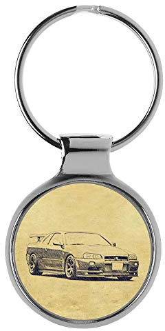 KIESENBERG Schlüsselanhänger Geschenke für Skyline GT-R R34 Fan A-5325