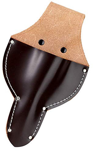 Wazakura Funda de Cuero para Tijeras de Poda con Asa para Cinturón, Hecho en Japón, Soporte para Tijeras de Jardinería de Bonsái Japonesas - Marrón
