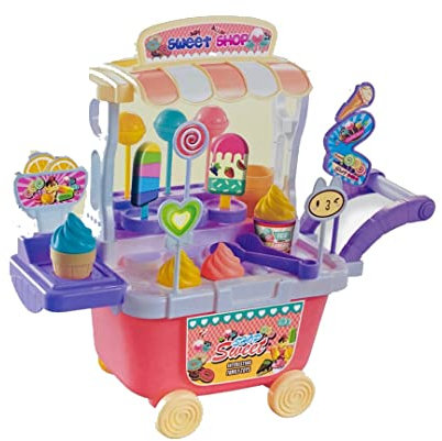 SDMAX Kids Pretend to Play Sweet and Candy Shop Cart Toy Deal On Children Gift.