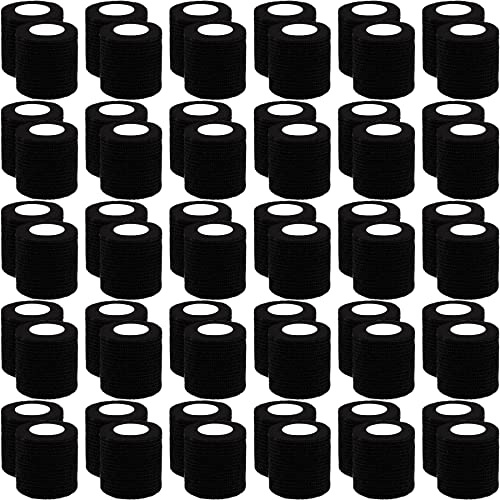 BQTQ 60 Rolls Self Adhesive Bandage Wrap 2 Inch Self Adherent Wrap Self Stick Bandages Wound Wrap Tape Stretch Bandage for Wrist Ankle Swelling Sprains(Black)