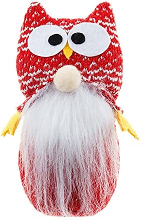 TianWlio Tuch Kunst Cartoon Puppe Puppe Gesichtslose Eule Ornamente Puppe Weihnachtsschmuck Wohnkultur Figuren Weihnachten Deko wichte Süß (A, One Size)