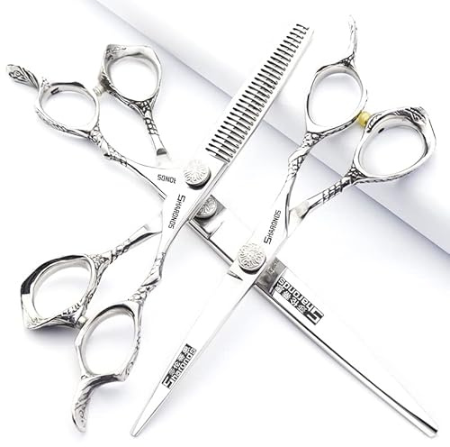 Frisörsax, supervass frisörsax, 14/17/20 cm, sax för hårklippning, stabil handkänsla (16 + 8 cm, 3 st set B)