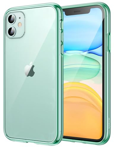 JETech Hülle für iPhone 11, Anti-Vergilbung, Grün | Stoßschutz, Kratzfeste Harte PC-Rückseite, Robuster Transparenter TPU-Rahmen