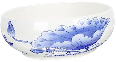 ABOOFAN Maceta De Porcelana Azul Y Macetero Redondo para Suculentas Grandes Plantas De Aire Cactus Maceteros Grandes para Exteriores Contenedor De Almacenamiento De
