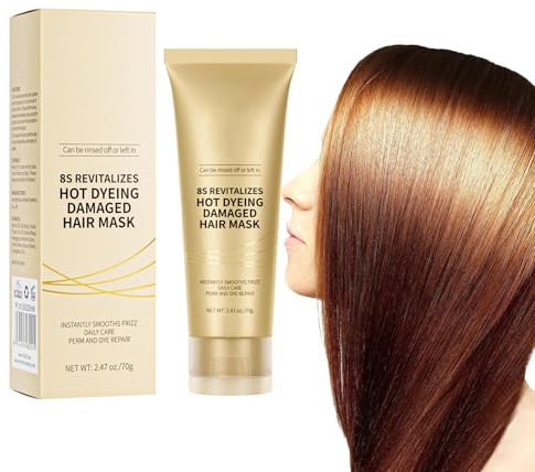 8 Seconds Revitalisierende Haarmaske für heiß gefärbtes & geschädigtes Haar 8s Revitalisiert heiß gefärbtes und geschädigtes Haar Maske Keratin Haarkur Maske Deep Conditioner 70ml