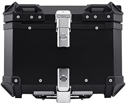 Samger 45L Motorrad Topcase,Topcase für Roller Wasserdicht Topcase Aluminium Motorrad Heckbox Reisen Motorradkoffer mit Sicherheitsschloss für Motorradhelm Helm