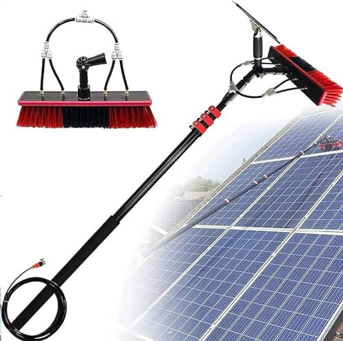 Spazzola Telescopica Alimentata Acqua 3.6-12M Wash Spazzolone Kit Spazzola Vetri,Pulizia Pannelli Fotovoltaici Solari,Set Lavaggio Attrezzatura Pulizia per Finestrini Camion ( Size : 36FT/10.8M )