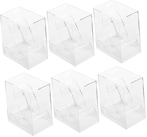 COLLBATH 6stücke Transparente Uhrenbox Mit Quadratischem Design Herausnehmbaren Uhrenkissen Und Fächern Delikater Uhrenhalter Für Uhren Armbänder Und Schmuckaufbewahrung Stilvolle Anzeigebo