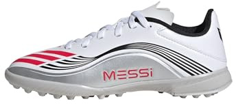 adidas Unisex Kids' F50 Messi League Turf Football Boots Kids White 4.5