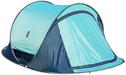4 Personen Pop-Up Campingzelt - Wasserdicht, UV-Schutz, tragbar - Ideal für Familiencamping & Wandern - Inklusive Tragetasche