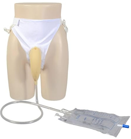 GEDRACKPMYN Catetere Esterno - Raccoglitore di urina in Silicone Riutilizzabile e Confortevole per Uso Domestico con 2 sacche per cateterismo (1000 ml e 2000 ml),Older People