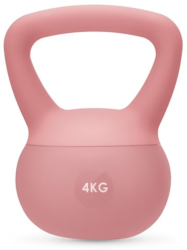 Gymtek® Weiche Kettlebell 4 kg, Handeln für Frauen - 4kg Kugelhantel - Kettlebell Soft, Gewichte Hantel, Kugelgewicht, Home Gym Equipment, Fitness, Krafttraining, Sport Geräte für Zuhause