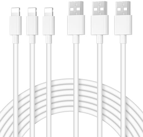 Cable iPhone 1M 3Pack [MFi Certificado], Cable Lightning USB Cable Cargador | iPhone cabo iPhone Carga Rápida iPhone Charger cable para iPhone 14 13 12 11 Pro Max XS XR X 8 7 6 5 SE, iPad, iPod, AirPod