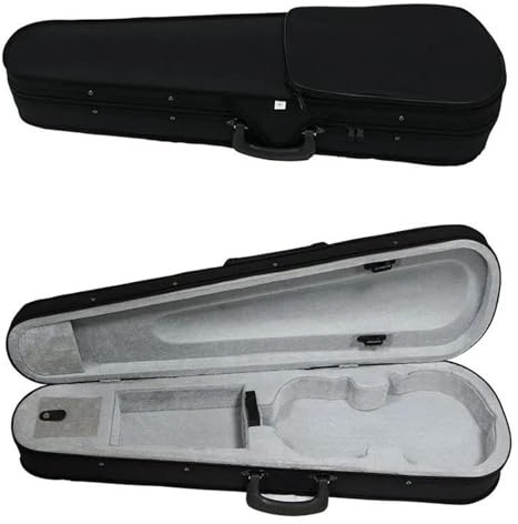 4/4 3/4 1/2 1/4 1/8 Dreieckiger Schaumstoff-Geigen-Hartschalenkoffer Professioneller Geigenkasten Geigen-Aufbewahrungsbox Geigenteile Instrumentenkoffer für Violine(Gray,1/2)