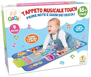 Teorema Interaktiver Musikteppich für Kinder, Motiv Fahrzeuge, mit 9 Melodien