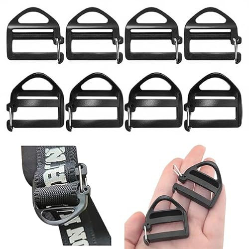 Ruayia 10 Stück Verstellbare Schnallen Gurtband, Rucksack Schnallen Ersatz, Kunststoff-Steckverschluss, Links & Rechts Öffnung für Rucksack Koffer Gepäck Gurt Reparatur Werkzeuge