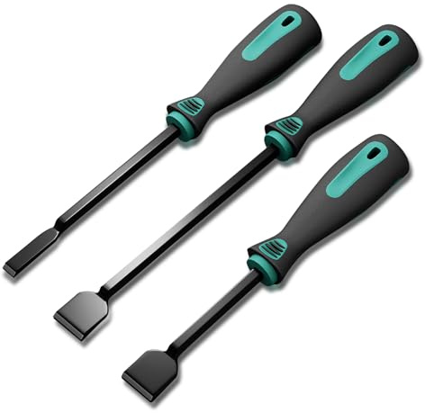 Carbide Scraper Set, 3PCS Automotive Cylinder Cleaning Scrapers Heavy Duty Alloy Paint Scraper Tool Stainless Steel for Removing Paint Glue Grout Varnish
