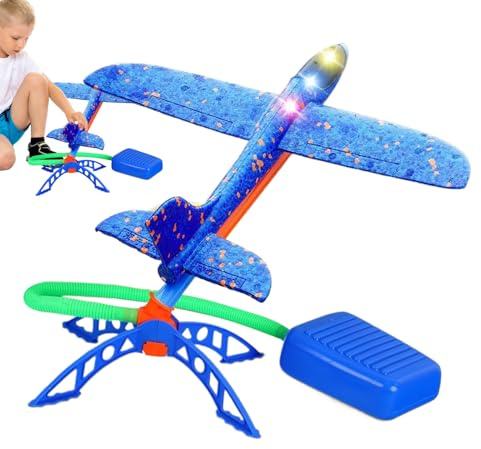 Glugahrif Lancement de fusée - Jouet Stem, Jeu interactif d'avion pour Jardin, Plage, Parc de 1 à 3 Ans