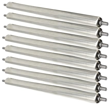Set of 8 Stainless Steel Conveyor Rollers with Bearings for Industrial Mower/Garden Lawn Tractor 3.8cm Diameter Ideal for Conveyor Systems 900mm Length
