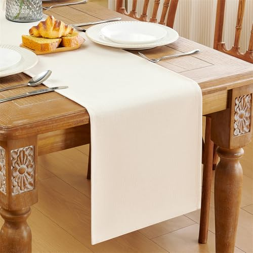 GUJOXILA Tischläufer Beige 33x183 cm Tischläufer Outdoor Table Runner | Tischdeko für Hochzeiten Restaurants Party Urlaub Dekoration