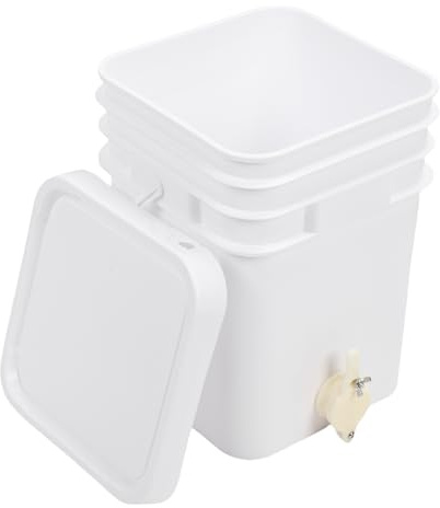 Focket Honey Bucket with Door, 5 Gallon Honey Bucket with Spigot and Lid, Plastic Honey Extract Equipment, Honey Collection Equipment for Beekeeping Supplies