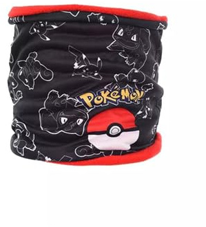 Pokémon Pikachu Kinder Schlauchschal Jungen | Warmer Fleece Loop Schal | Kuscheliger Winter-Schal mit Pikachu Motiv | Weicher Halswärmer für Schule & Freizeit (Grau)