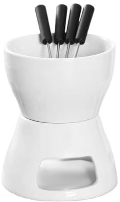 Tazza per fonduta, soluzione di fusione senza fiamma, 11,5 x 15 cm, ciotola per formaggio, cioccolato, tazza per fondere cioccolato, mini pentola versatile, per cene, feste, riunioni di famiglia