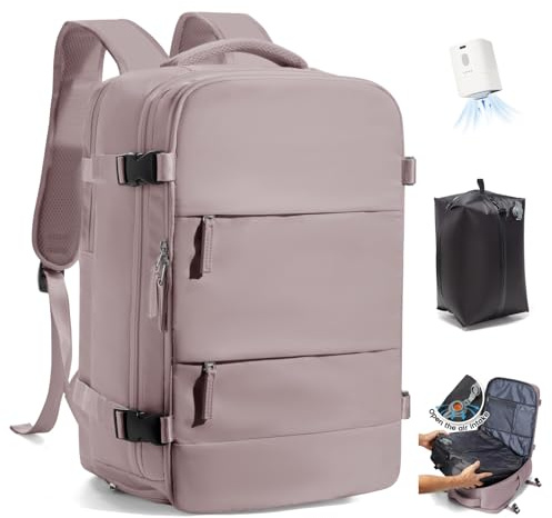 SZLX Zaino Ryanair 40x30x20 Sottovuoto Zaino da Viaggio 40x20x25 Ryanair Wizzair Donna da escursionismo impermeabile Zaino Casual Laptop da 14 Pollici con porta di ricarica USB Scomparto per Scarpe