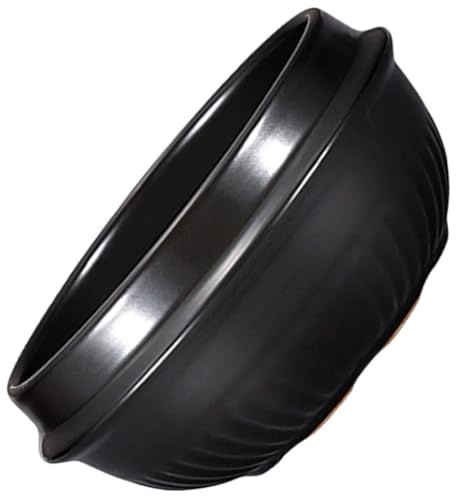 Toyvian Olla de Cerámica Pequeña de 1100ml para Cocinar, Cazuela Resistente al Calor Asas Dobles, Adecuado para Guisos, Arroz y Fideos, Utensilio de Cocina para Uso Doméstico y Reuniones
