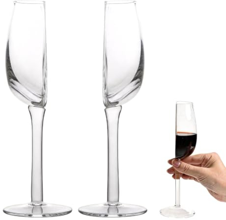 Umllpet Halvt vinglas, set om 2 halvvinglaskoppar, roligt vinglas på mitten, glas, 1/2 rött vin och vitt vin champagneglas