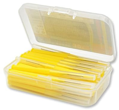 Interdentalborste interdentalborste, tandtråd, munhygien, tandpetare, 2 lådor med 30 st/parti (gul)