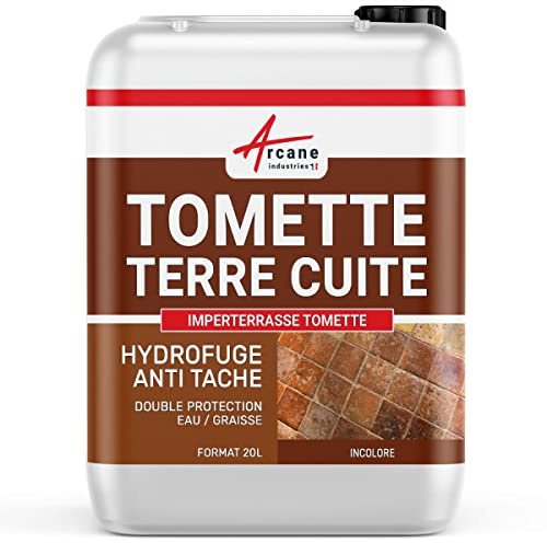 Hidrofugante para baldosas de barro, impermeabilizante para suelos de terracota, antimanchas: ARCAREPEL - 229 - - ARCANE INDUSTRIES | Impermeabiliza Tomettes, Terracota y Ladrillo, Hidrófugo Oleófugo, Protege de las Manchas, Suelo Poroso - Arcane Industries