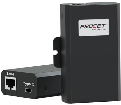 PROCET PoE Splitter 60W Gigabit PoE to USB C PD & RJ45 Ethernet Connectivity for eero 6/7, Pro 7, Max 7, T-Mobile 5G Modem, Wireless Access Point, Tablet, iPad, PTZ Cameras, Google TV