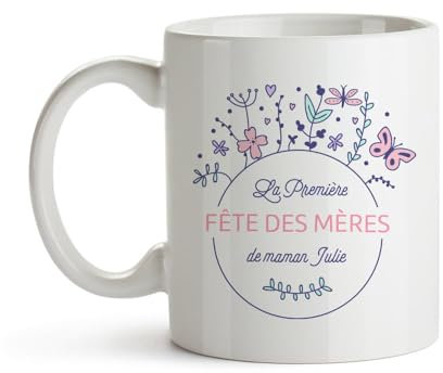 CADEAUX.COM - Tasse Personnalisable - Mug Personnalisé Première Fêtes des Mères - Idée Cadeau Maman et Femme - Fête des Mères