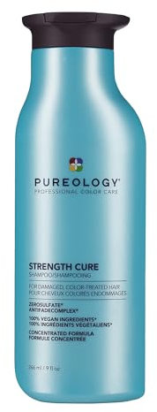 Pureology Strength Cure, Strengthening Shampoo, For Damaged, Colour Treated Hair, Vegan Formulas, Sulphate Free for a Gentle Cleanse