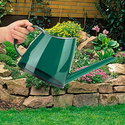 Color de Caramelo Regadera de jardín Revestido Rociador de Plantas de jardín Plantador Boquilla Larga Material ecológico 1.2L Regadera de Flores, fácil de Usar para jardinería al Aire Libre.(Verde)