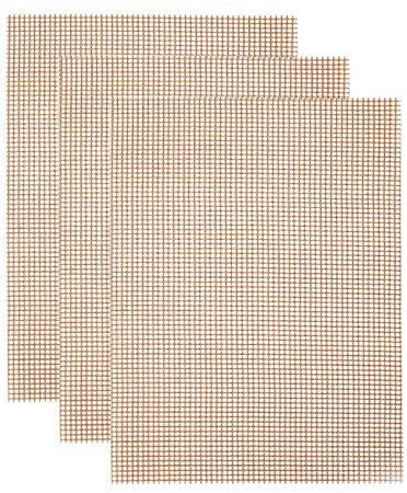 LIANYG 2 pcs Barbecue Barbecue Tapis antiadhésif Net Barbecue Barbecue grillades de Cuisson à pâtisserie Feuille pour Barbecue 914 (Color : 2 Pcs Beige)