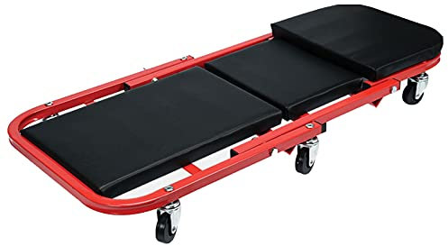 ARCH 2 In 1mechanischer Auto Rollbrett Werkstatt, 36-Zoll-Garagen-Krieger Mit Verstellbarer Liegeplatine, 6 Universalräder, Faltende Walzgarage Werkstatthocker 300 Lbs Kapazität