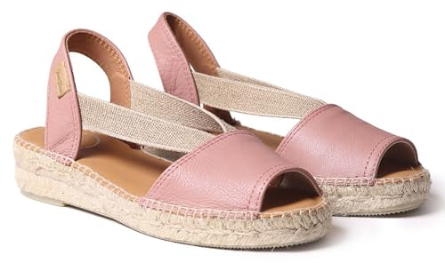 Toni Pons Espadrillas da Donna in Pelle - Etna - Pale, 38 EU