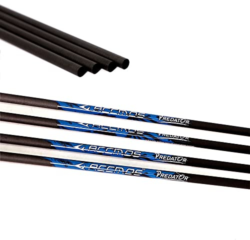 ACCMOS Bogenschießen ID 4,2 mm 31/32 Zoll Spine 300 350 400 500 600 700 800 900 1000 Reinem Carbon Pfeilschaft, für Pfeil und Bogen Jagd und Schießübungen DIY Pfeil 12 Stück