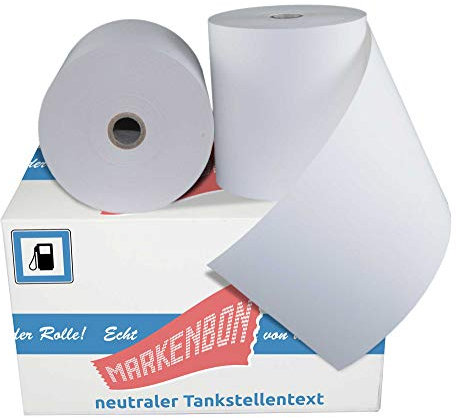 Thermorollen mit Tankstellentext 80m für Thermopapier Thermorollen 80 mm (40 Rollen) BPA frei - markenbon