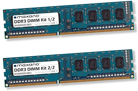 Maxano 8GB Kit 2X 4GB RAM Speicher DDR3 1600MHz DIMM kompatibel mit MSI Mainboard Intel B85-G43 (MS-7816)