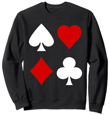 Spielkarten Fasching Kostüm Karo Pik Kreuz Herz Poker Romee Sweatshirt