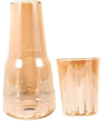 Happyyami Carafes à Eau Verre Pour Table De Chevet Bouteille Transparente Récipient à Eau Pour Salle De Bain Fournitures Pour Maison