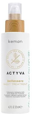 Kemon - Actyva Bellessere Night Treatment, Nachtpflege für Haare mit samtiger Wirkung mit Argan- und Leinen-Ölen, ohne Ausspülen - 125 ml